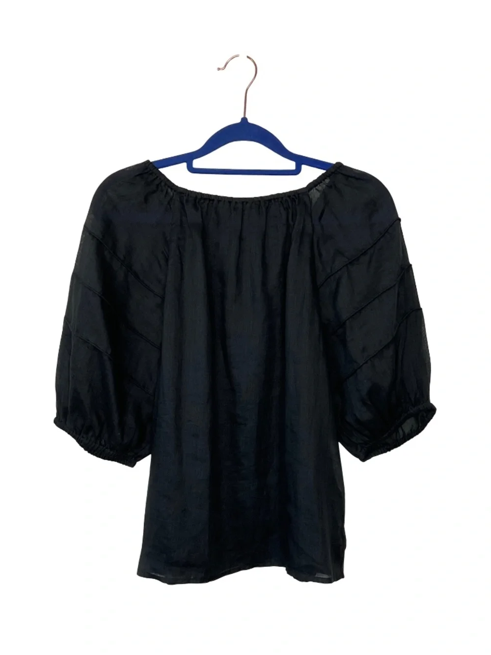 J. Crew Puff-Sleeve Top in Ramie